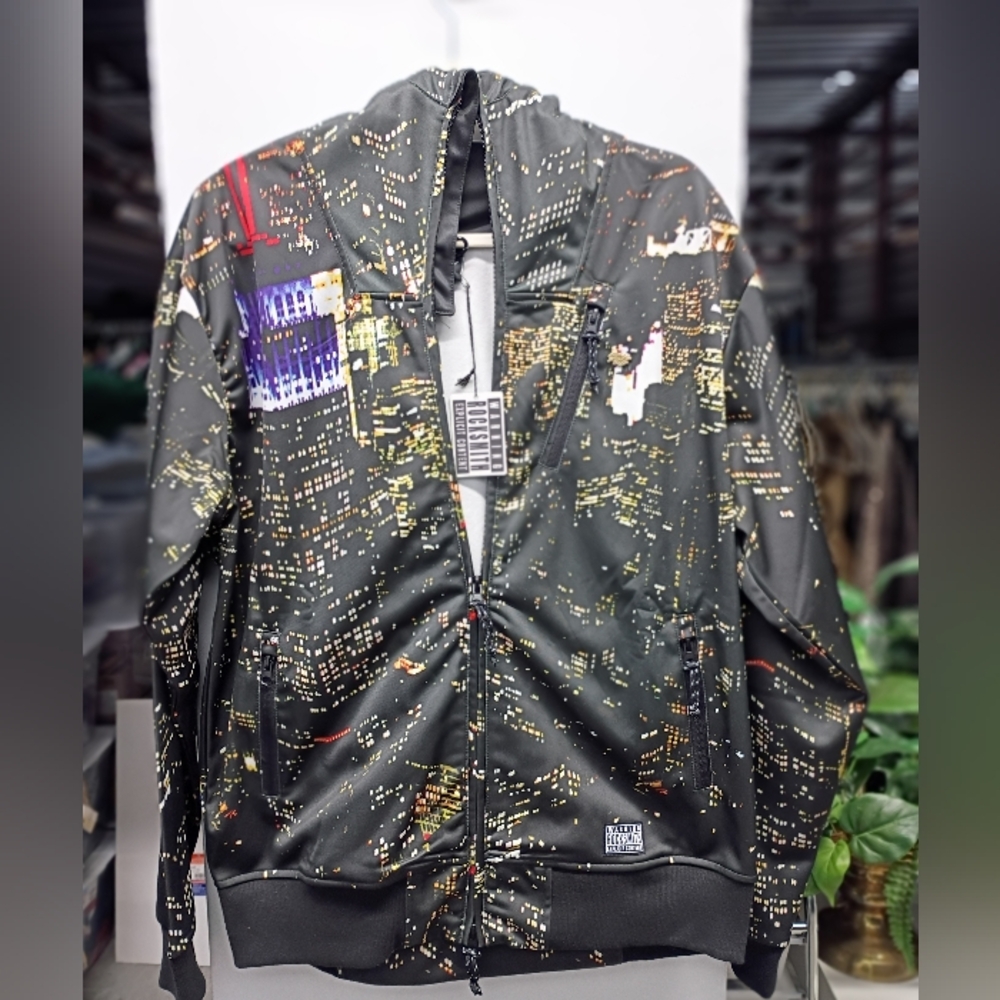 Rocksmith Black and Yellow Bomber Jacket with Urban Design